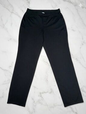 J. Jill Black Ponte Slim-Leg Pants Pull-On Comfort Workwear Size Small